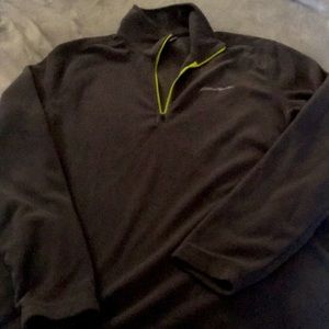 Eddie Bauer Gray Fleece logo sweatshirt. M NWOT